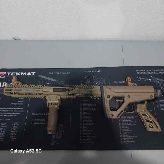 Anderson 7.62x39 AR, binary trigger, 4 30rd mags 